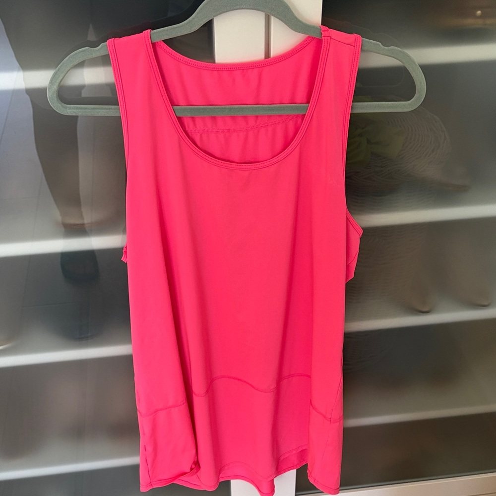 Dona Jo Athletic Tank Top - Bright Pink - XL